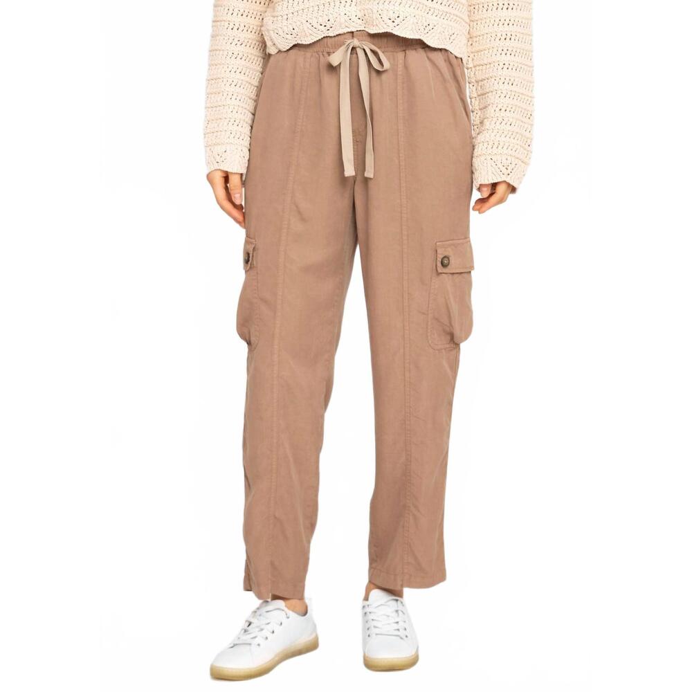 NEW DEX breeze tencel cargo joggers in safari wash